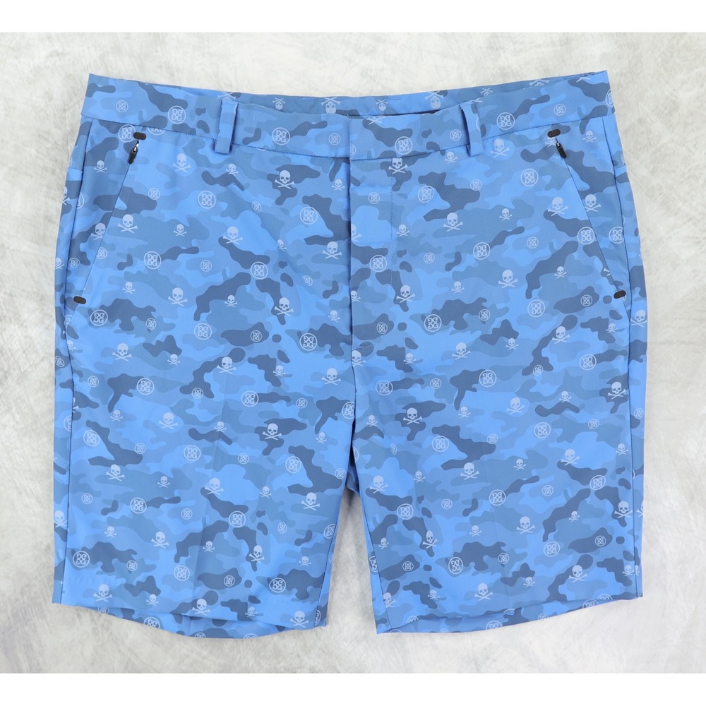 G/FORE G Fore Killer Ts Camo Golf Shorts Mens 38 Blue Skull Crossbones